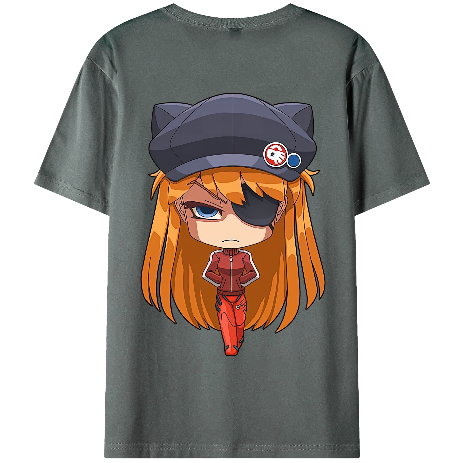 （画像用） EVA 新世紀エヴァンゲリオン 綿100％ メンズ半袖Tシャツ（バックプリント） 通気性